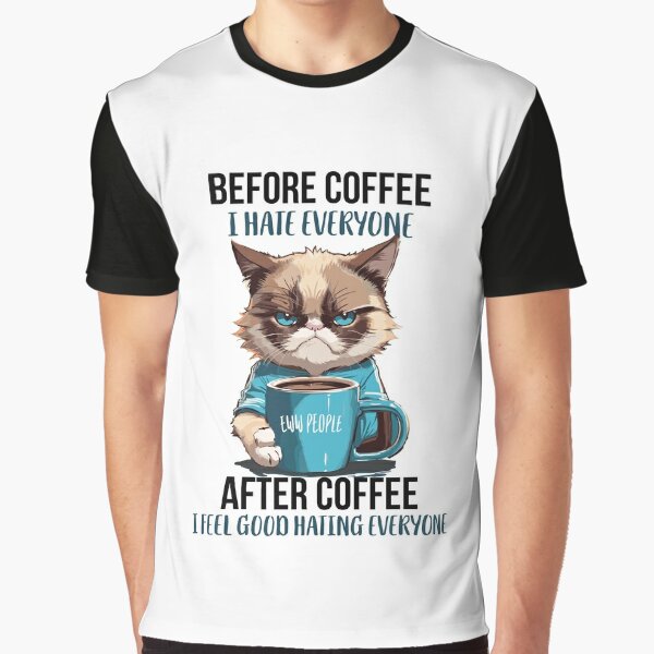 : Coffee and Bengals Cute Cat Long Sleeve T-Shirt : Clothing,  Shoes & Jewelry