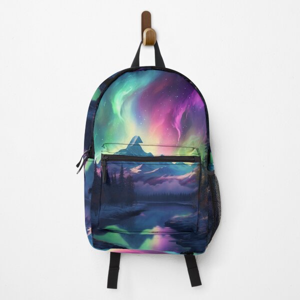 Item preview, Northern Light Aurora Borealis Scenery Mountains Rivers Trees designed and sold by NLTees.