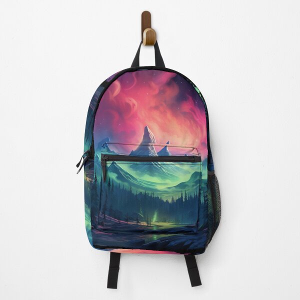 Item preview, Northern Light Aurora Borealis Scenery Mountains Rivers Trees designed and sold by NLTees.