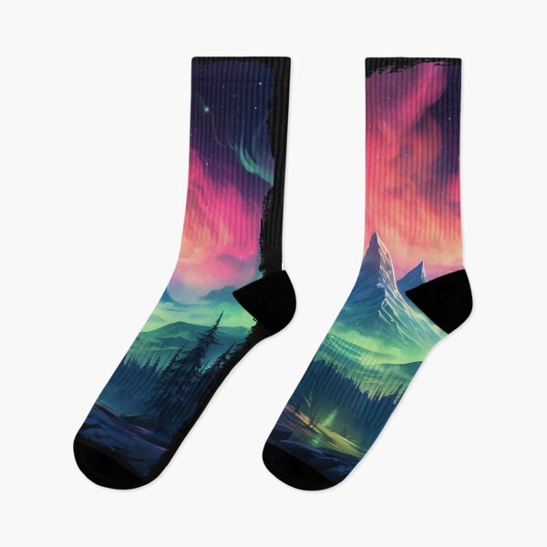 Item preview, Northern Light Aurora Borealis Scenery Mountains Rivers Trees designed and sold by NLTees.