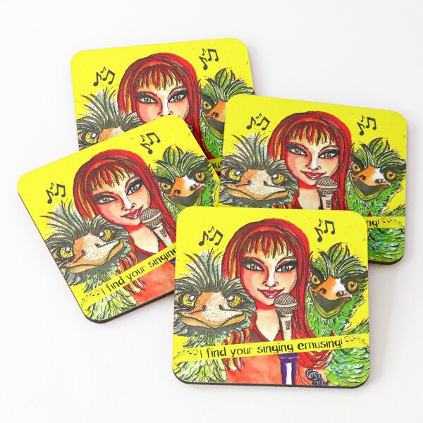 Item preview, I Find Your Singing Emusing Band with Girl and Emus designed and sold by gleefulme.