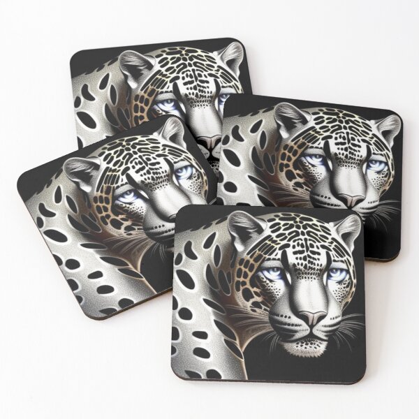 Item preview, Elegant silver jaguar with black spots  designed and sold by Roxburylane.