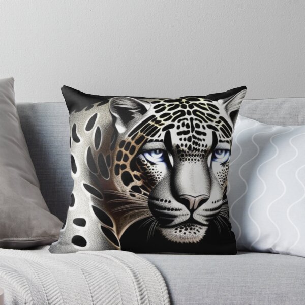 Item preview, Elegant silver jaguar with black spots  designed and sold by Roxburylane.