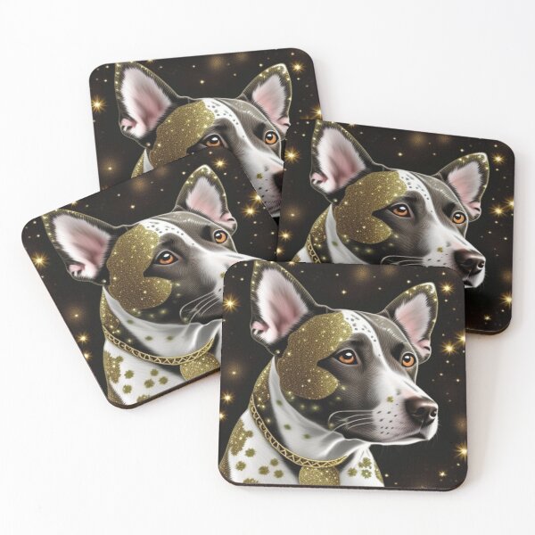 Item preview, Spotted dog in gold chain designed and sold by Roxburylane.