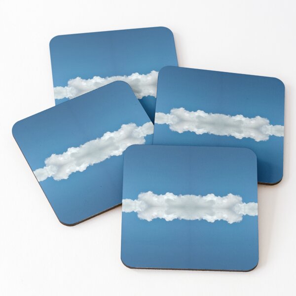 Item preview, White Fluffy Cloud in Blue Sky Horizontal Abstract by Adelaide artist Avril Thomas at Magpie Springs designed and sold by MagpieSprings.