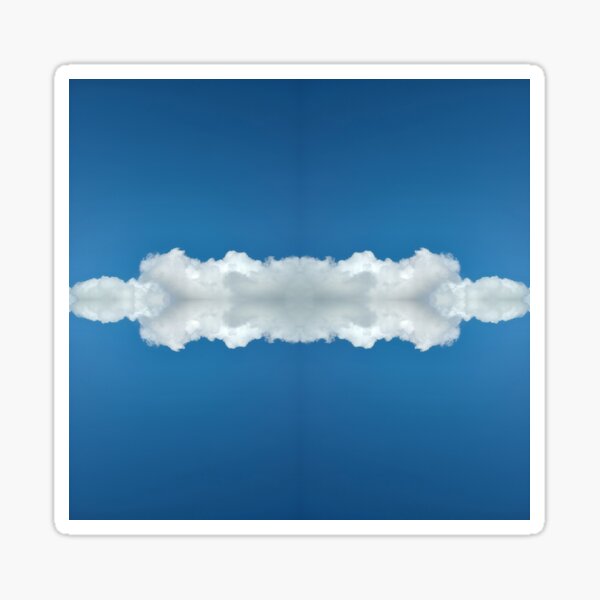 Item preview, White Fluffy Cloud in Blue Sky Horizontal Abstract by Adelaide artist Avril Thomas at Magpie Springs designed and sold by MagpieSprings.