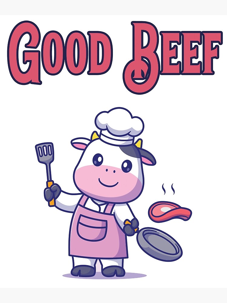 Eat Beef gifts for BBQ lovers Poster for Sale by DesignAP