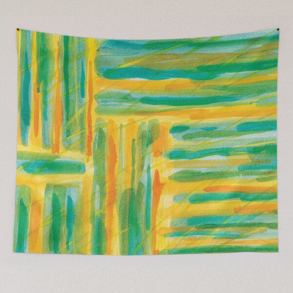 Item preview, Turquoise Butterscotch Farmland designed and sold by Alexandria Levin.