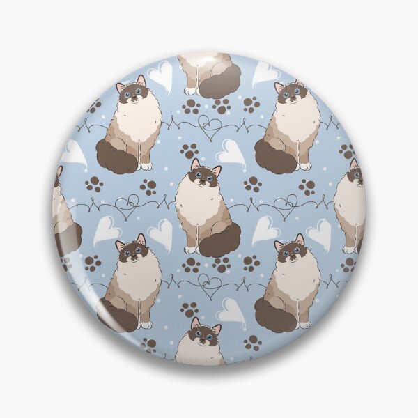 Item preview, Seal Brown Mitted Ragdoll Cat  designed and sold by lulululupaint.
