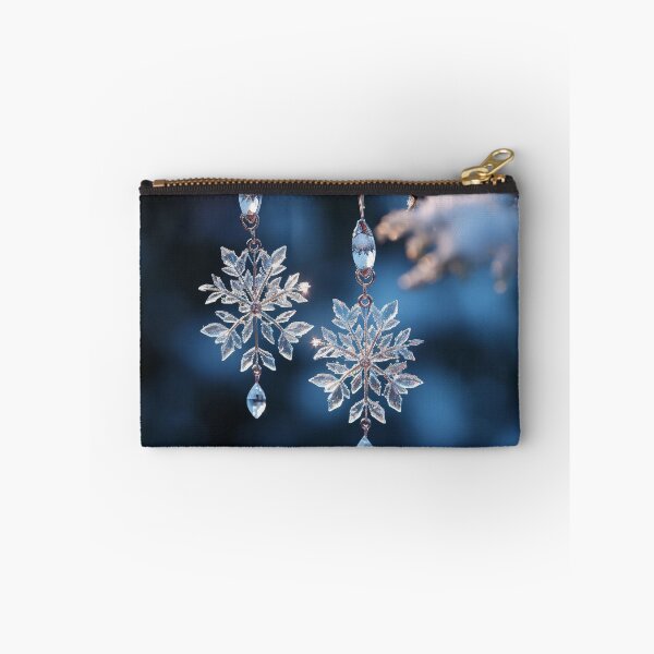 Item preview, Nature-Inspired Crystal Snowflake Earrings designed and sold by DeenaDee.