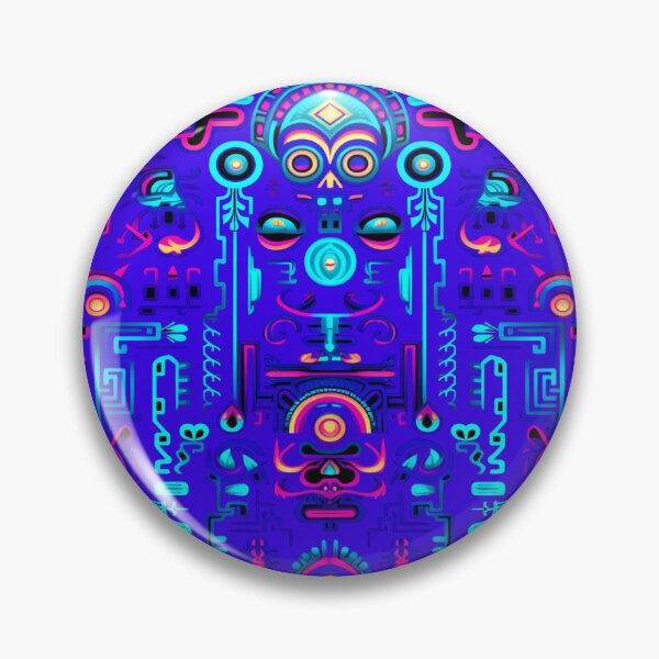 Item preview, Blacklight Huichol Art Canvas designed and sold by Atelier-Arcano.