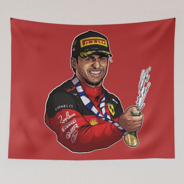 Item preview, Carlos Sainz Jr Winner GP de Singapore fanart designed and sold by racing-art.