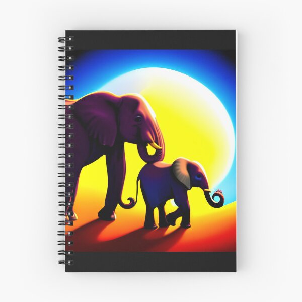 Item preview, Mother And Baby Elephant At Sunset designed and sold by Tinytrends.