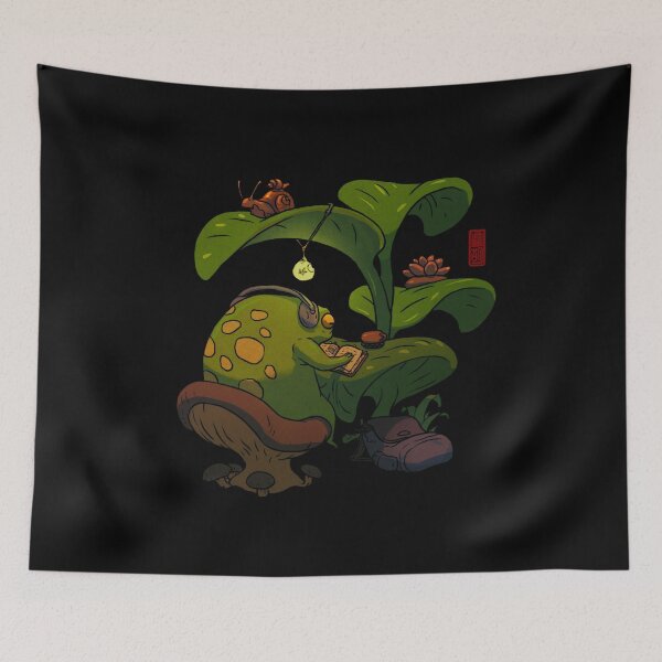 Item preview, lofi studying frog designed and sold by DingHuArt.