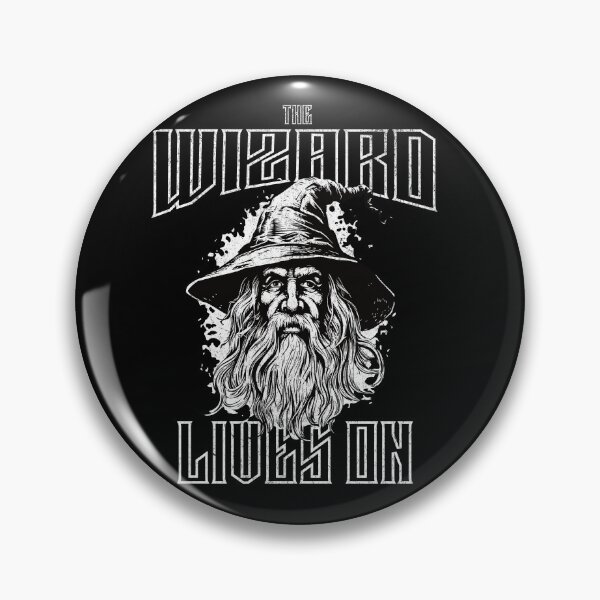 Item preview, The Wizard Lives On - Mystical Magic T-Shirt (Black and White Vintage Style) designed and sold by AmorcitoDesigns.