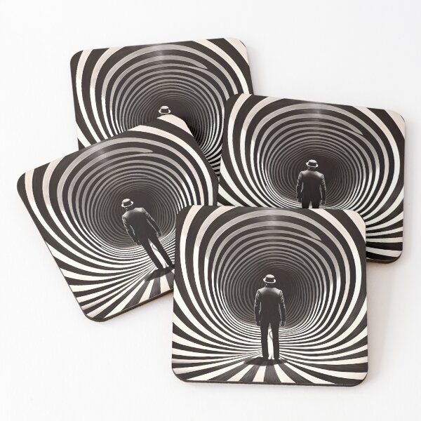 Aperçu de l'œuvre Conception d'homme chapeau noir et blanc créée et vendue par EbyssLabsMerch.