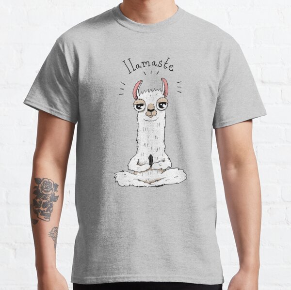 Discover Llama yoga pose with llamaste  | Classic T-Shirt