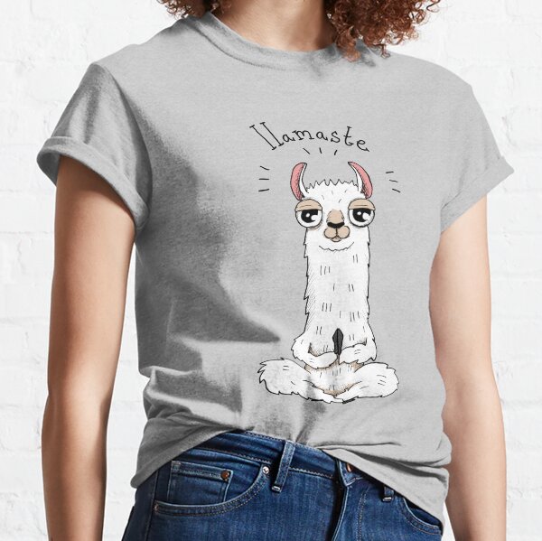 Llama yoga pose with llamaste  Classic T-Shirt
