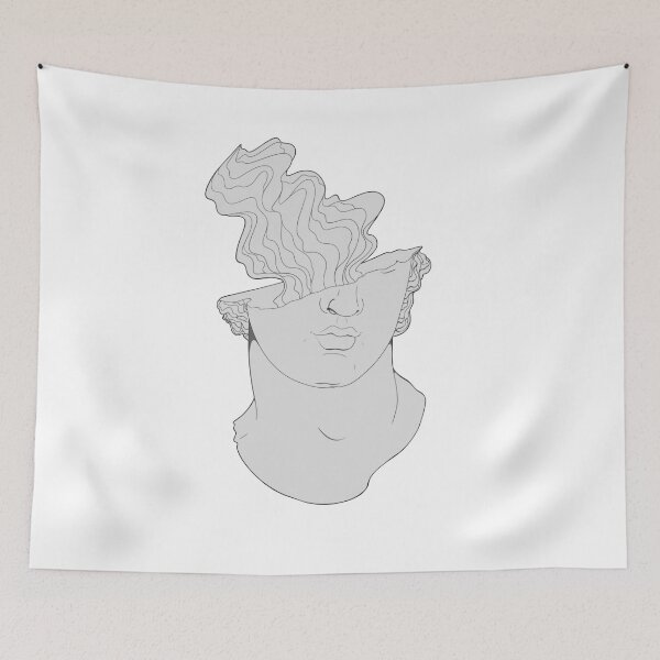 Item preview, Sculpture, face of a dreamy man with piercing designed and sold by Elifndz.