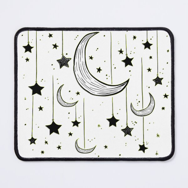 Item preview, Stars and Moons, Black and White designed and sold by Tabble-Dabble.