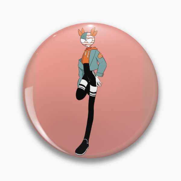 Russia Countryhuman Chibi Udssr Soft Button Pin Customizable