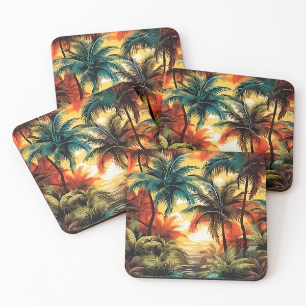 Item preview, Colorful Palm tree landscape print designed and sold by dcrc.