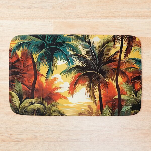 Item preview, Colorful Palm tree landscape print designed and sold by dcrc.