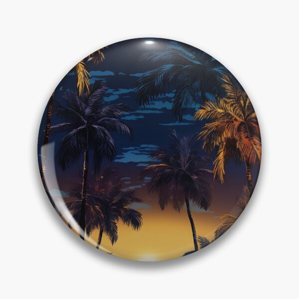 Item preview, colorful palm tree landscape print designed and sold by dcrc.