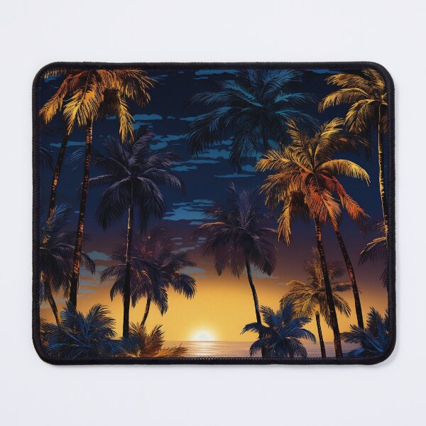 Item preview, colorful palm tree landscape print designed and sold by dcrc.