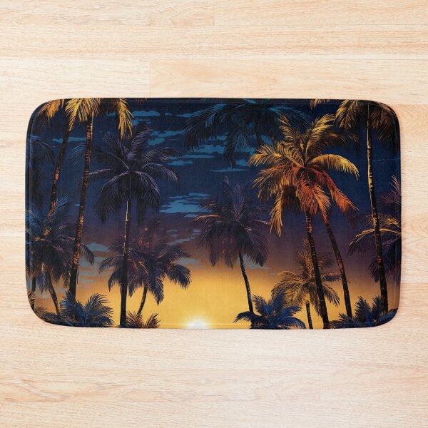 Item preview, colorful palm tree landscape print designed and sold by dcrc.