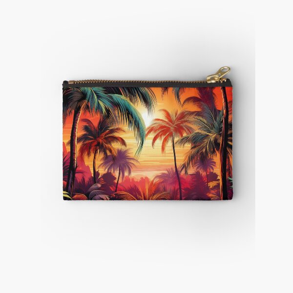 Item preview, colorful palm tree landscape print designed and sold by dcrc.