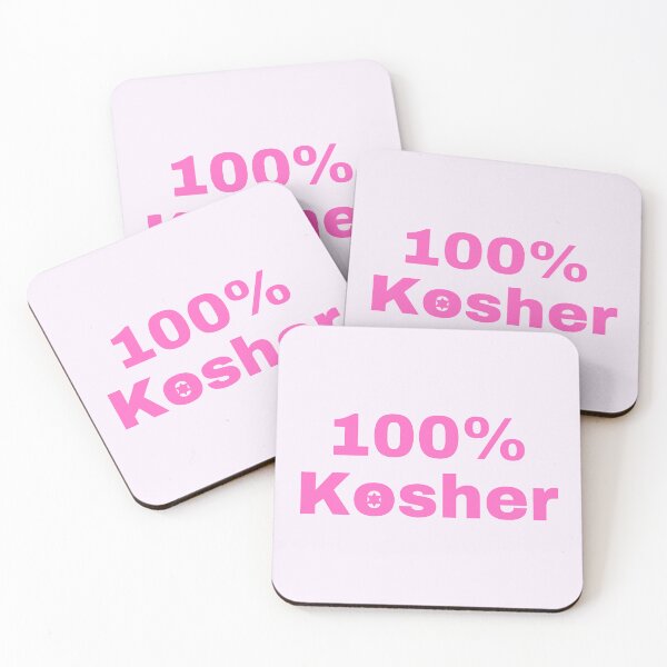Item preview, Funny Jewish 100% Kosher pink designed and sold by NJGDesigns.