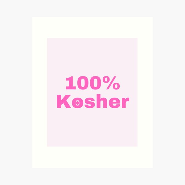 Item preview, Funny Jewish 100% Kosher pink designed and sold by NJGDesigns.