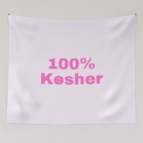 Item preview, Funny Jewish 100% Kosher pink designed and sold by NJGDesigns.