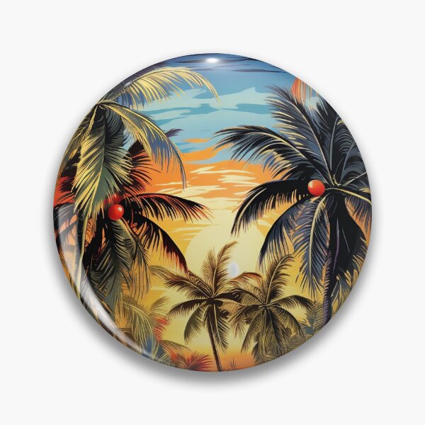 Item preview, colorful palm tree landscape print designed and sold by dcrc.