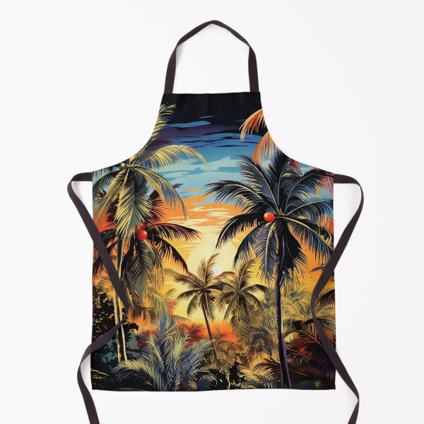 Item preview, colorful palm tree landscape print designed and sold by dcrc.