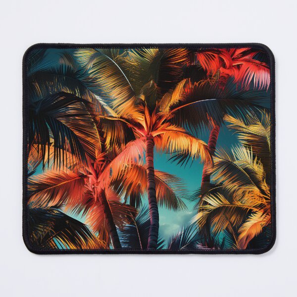 Item preview, colorful palm tree landscape print designed and sold by dcrc.
