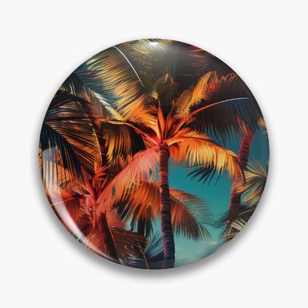 Item preview, colorful palm tree landscape print designed and sold by dcrc.
