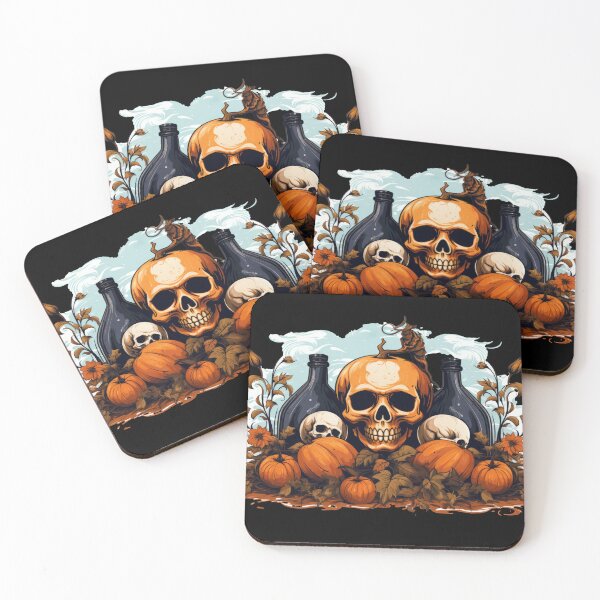 Item preview, Vintage Skulls-pumpkins and moonshine no background designed and sold by DigitlEmporium.