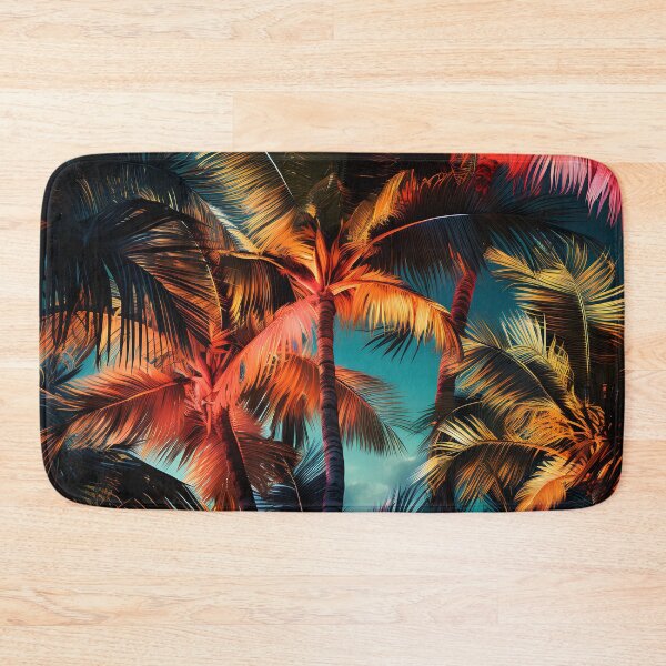 Item preview, colorful palm tree landscape print designed and sold by dcrc.