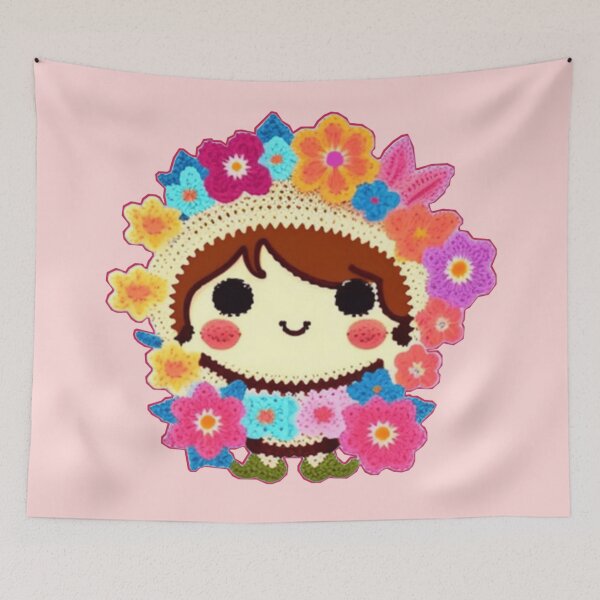 Item preview, Kawaii crochet floral  designed and sold by Roxburylane.