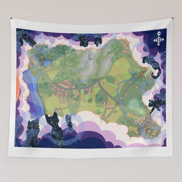 Item preview, Warriors world map (AVOS) designed and sold by Daturnity.