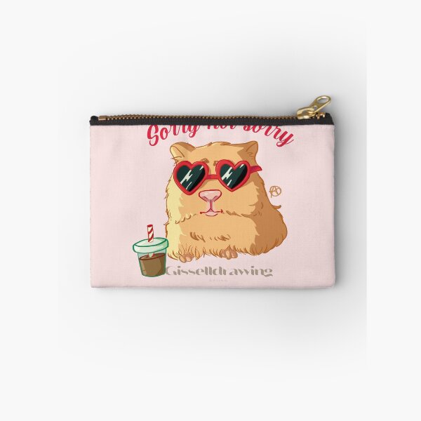 Item preview, Hamster with heart glasses, drinking a smoothie designed and sold by gisselldrawn.