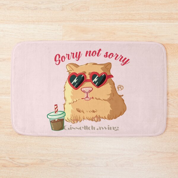 Item preview, Hamster with heart glasses, drinking a smoothie designed and sold by gisselldrawn.