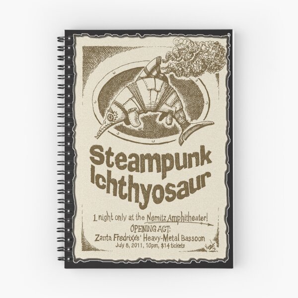Item preview, Steampunk Ichthyosaur Gig Flier designed and sold by MichaelScanlon5.