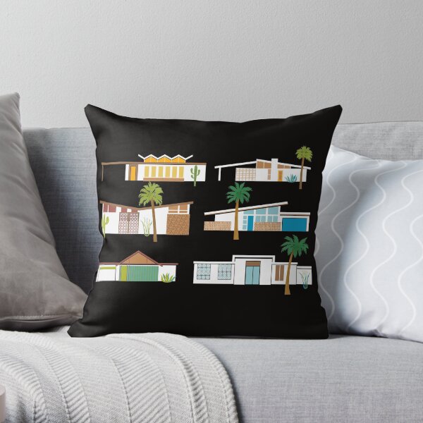 Palm Springs Houses Throw Pillow