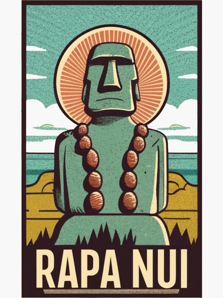 MOAI - Emoji - Easter Island - Rapa Nui - Sticker | Magnet