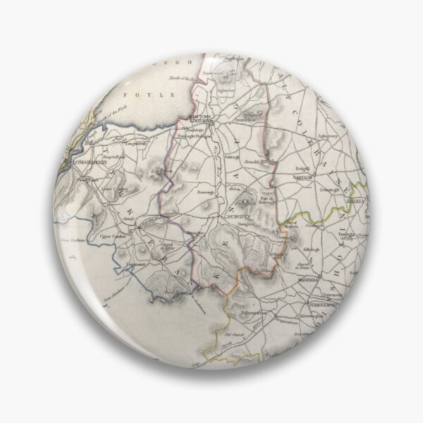 Item preview, V)intage Map of Londonderry County Ireland (1846) designed and sold by BravuraMedia.