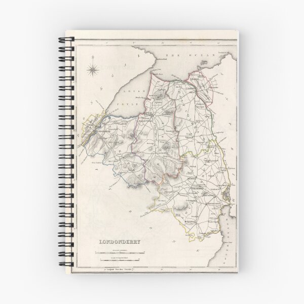 Item preview, V)intage Map of Londonderry County Ireland (1846) designed and sold by BravuraMedia.