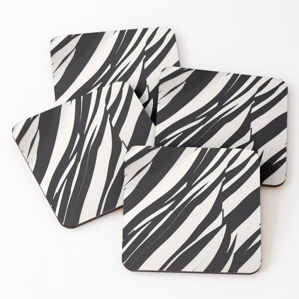 Item preview, Black and white tiger stripes designed and sold by Omarupattern51.